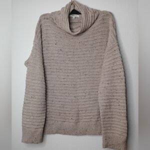 Madewell Belmont Donegal Cream Funfetti Cowl Sweater Wool Blend Normcore Cabin